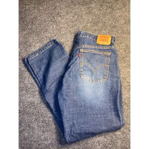 Levi's 505 Jeans Womens 14M‎ Blue Low Rise Nouveau Straight Leg Stretch Red Tab